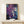 May include: Framed abstract art print with purple, blue, and white splattered paint effect and lightning-like gold veining, displayed on light wood mantel beside white gift box with evergreen sprig. Artwork features cosmic nebula-inspired swirling colors in thin natural wood frame against cream wall.