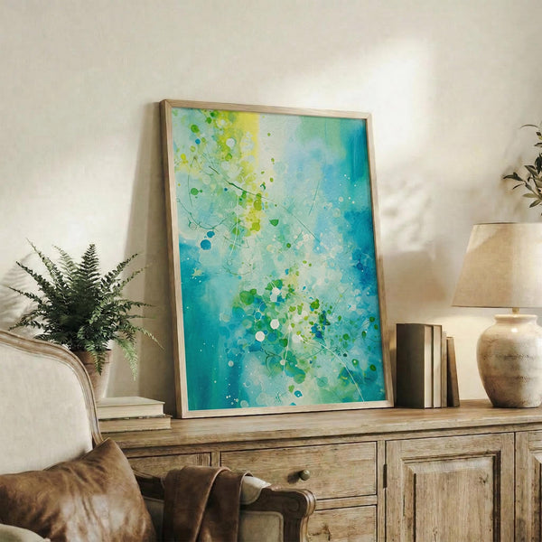 Teal Ocean Abstract