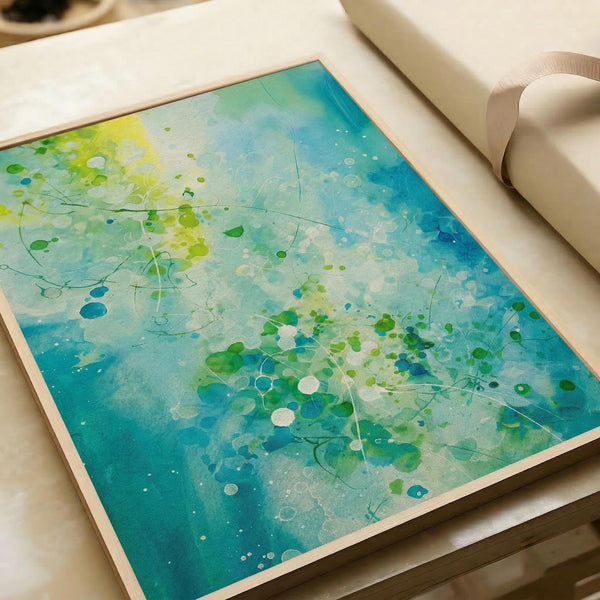 Teal Ocean Abstract