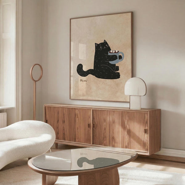 Black Cat Coffee Art