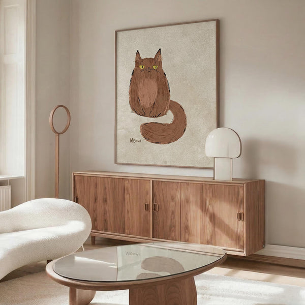 Brown Cat Print