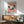 May include: Framed Yayoi Kusama exhibition poster with colorful polka dot pattern in orange, blue, and black tones hanging on white wall above mid-century modern wood credenza with white ceramic lamp, next to mint green upholstered armchair with wooden frame in sunlit room with geometric shadows