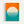 A minimalist geometric poster featuring a large cream circle against an orange sky and teal water, with white horizontal lines creating a reflection effect across the lower half of the circle. The design uses a retro color palette and includes vertical text reading "bauhaus" along the right edge. The artwork is displayed in a simple wooden frame against a white wall.
