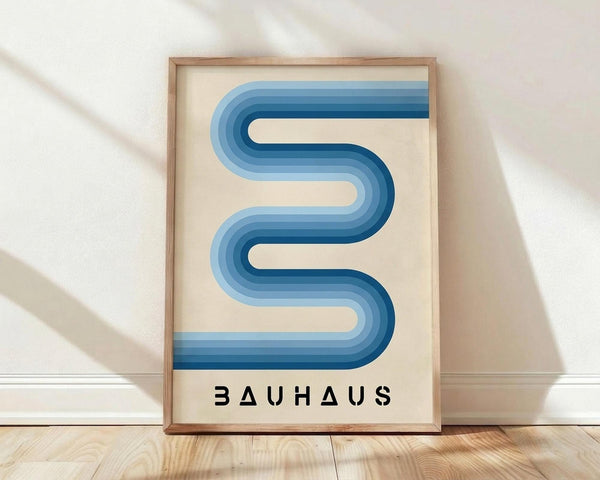 Bauhaus Wave Print