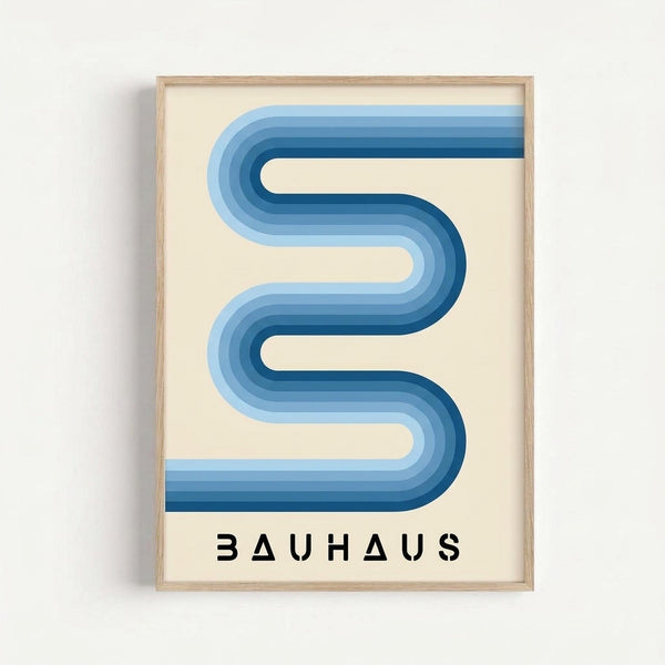 Bauhaus Wave Print