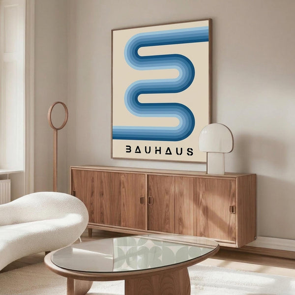 Bauhaus Wave Print