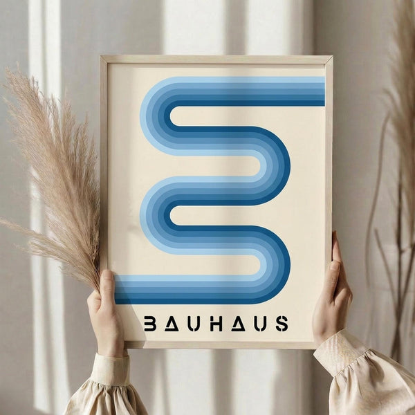 Bauhaus Wave Print