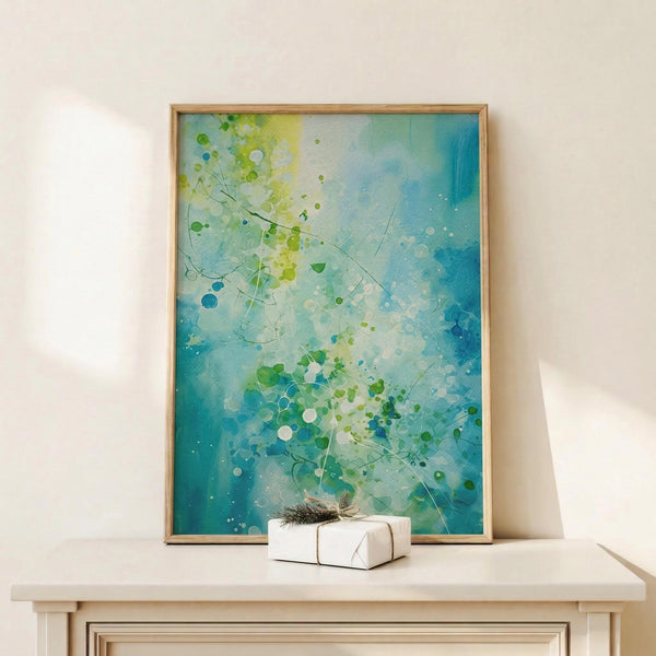 Teal Ocean Abstract