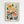 May include: A framed botanical art print on a white wall featuring stylized flowers in retro mid-century modern style. The artwork displays colorful blooms including yellow sunflowers, pink and orange daisies, blue dotted elements, and teal leaves on cream background. Natural wood frame surrounds the vintage-inspired floral illustration with "OSAKA '82 FLOWER MARKET" text at bottom.