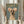 May include: Person holding framed poster featuring Italian greyhound wearing cream knitted sweater with colorful pom-pom ears against sage green background. Gold "DOGUE" text at top mimics fashion magazine style. Light wooden frame, neutral home setting with dried pampas grass and white curtains visible.