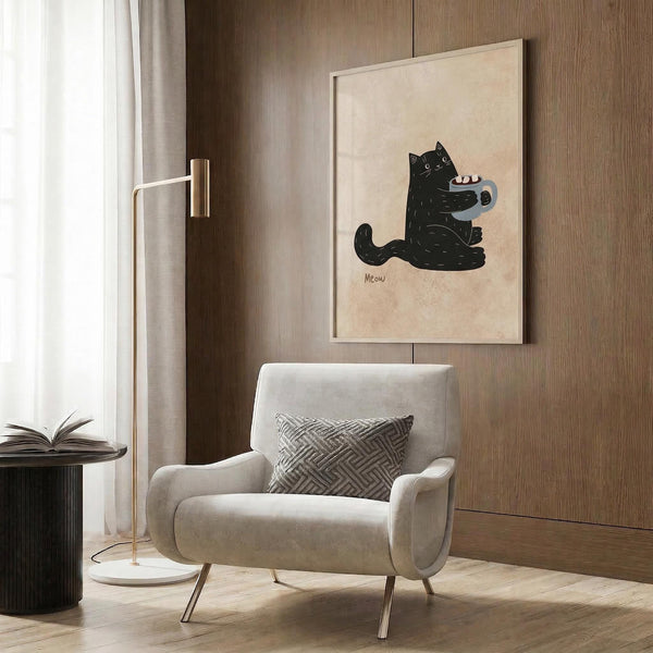 Black Cat Coffee Art