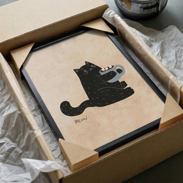 Black Cat Coffee Art