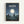 A framed poster featuring a moonlit night scene with two small children standing beside the large, round silhouette of Totoro on a hillside. The full moon illuminates a starry blue sky above rolling countryside with trees, and a small bus is visible in the distance. Japanese text and "MY NEIGHBOR TOTORO" appear at the top in white lettering. The artwork has a dreamy, nostalgic animation style in blue and cream tones, displayed in a light wood frame against a white wall.