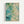 Framed abstract artwork with organic flowing forms in teal, turquoise, and sage green watercolor-like ink blots against cream background. Delicate branching lines connect circular spots throughout the composition. Natural wood frame hangs on white wall, creating soft shadow.