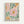 Colorful illustrated poster with stylized flowers in pink, orange, and yellow tones surrounded by green foliage and small blue accent flowers. The artwork features radiating petal patterns and organic botanical elements against a cream background. Text at bottom reads "NO RAIN, NO FLOWERS" in black serif font. Displayed in thin natural wood frame against white wall.