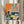 May include: Framed colorful still life artwork displayed on white fabric backdrop with dried pampas grass. The vibrant print features Asian-inspired dragon motif in green and pink, orange geometric sections, and blue table surface with decorative bowls, lemons, teacup, and ornate vases. Bright coral, navy, yellow, and turquoise colors create bold contrast in this artistic room mockup scene.