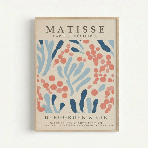 The image is a poster for the Matisse exhibition in Bergguen and Cie, Paris, which took place in 1958.