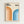 May include: Framed poster with cream background displaying "BAUHAUS 1923" in bold black letters at top. Two sets of curved parallel lines create rainbow-like arches - orange gradient stripes on left transitioning from deep orange to pale peach, blue gradient stripes on right fading from dark blue to light blue. Simple wooden frame against white wall.