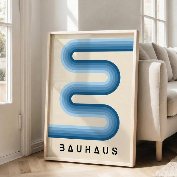 Bauhaus Wave Print