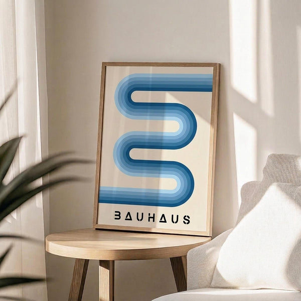 Bauhaus Wave Print