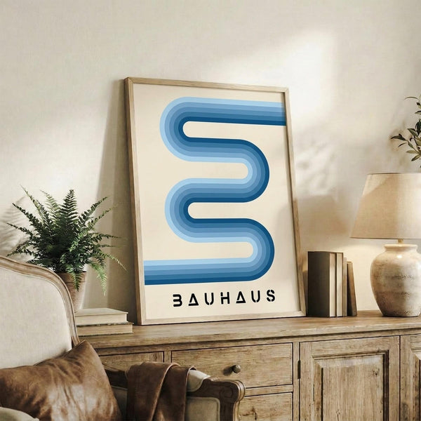 Bauhaus Wave Print