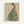 May include: Framed art print hanging on white wall showing Japanese woman in profile wearing green and cream striped kimono with coral floral obi sash, holding orange persimmon fruit. Artwork has vintage Japanese woodblock print style with muted earth tones on beige textured background, displayed in light wooden frame.