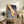 May include: Framed artwork showing a hand reaching down to touch blue water with golden ripples, creating concentric circles. The word "still" appears in white text on the dark blue background. The print sits on a rustic wooden sideboard alongside a fern plant, books, and ceramic vases in a cozy living room setting with neutral tones and natural textures.