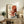 May include: Framed Japanese-style artwork featuring a red octopus with curling tentacles positioned above stylized blue and white ocean waves, set against a cream background with Japanese text and a red sun. The wooden-framed print leans against white wall on rustic wood sideboard, surrounded by potted fern, ceramic vases, stacked books, and brown leather chair in warm, naturally-lit living room setting.
