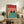 May include: Framed poster print showing two black cats with yellow eyes sitting in a turquoise swimming pool, set against red-pink tiled bathroom walls. The artwork has a mid-century modern illustration style with bold colors and geometric patterns. The print is displayed on a rustic wooden sideboard alongside books, a ceramic vase, and a potted fern plant in a cozy living room setting with warm lighting.