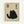A black cat illustration on textured beige paper within a light wood frame. The cat has golden yellow eyes and a simple, minimalist design rendered in dark ink brush strokes. Japanese characters appear in black ink on the right side, with a red circular seal stamp containing white characters on the upper left. The artwork has a traditional Japanese calligraphy aesthetic with visible paper texture throughout.