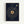 Framed navy blue poster with gold text featuring song name and artist at top, spiral of song lyrics arranged around wooden vinyl record center with small heart, tonearm extending from top right corner, and personalized message with two names at bottom, displayed against white wall
