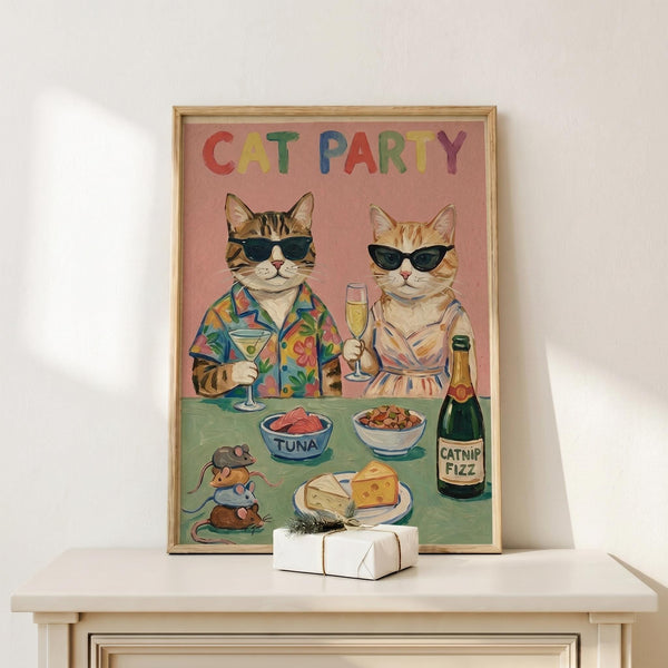 Cat Party Print