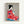 Serene Japanese woodblock artwork depicting a refined geisha figure draped in deep red silk with intricate patterns, accented by cool blue and grey tones.