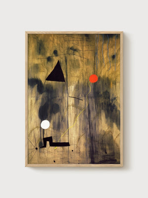 Joan Miro The Birth of the World Genesis Poster poster in oak frame