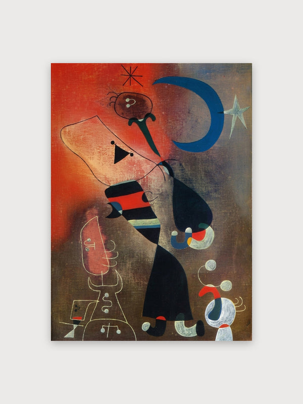 Woman And Bird In The Moonlight - Digital Download