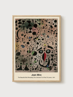 Abstract Wall Art poster in oak frame