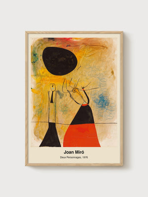 Abstract Wall Art poster in oak frame