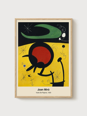 Joan Miro Abstract Art poster in oak frame