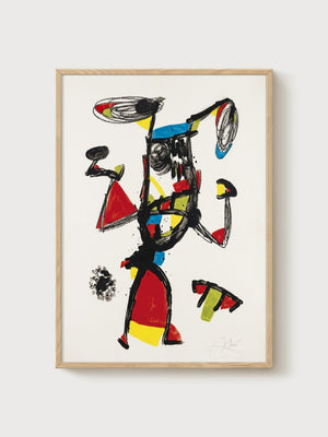 Joan Miro Majorette Poster poster in oak frame