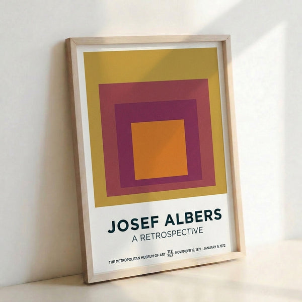 Abstract composition of centered squares in shifting warm tones—gold, burgundy, and orange—exemplifying the meditative geometric style of modernist color field art.
