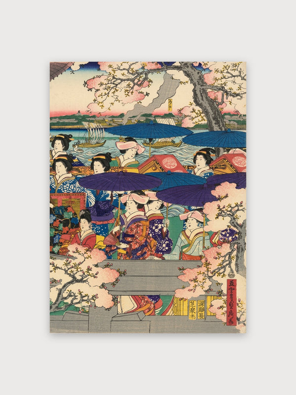 Cherry Blossom Geisha River Gathering - Digital Download