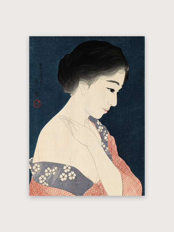 Japanese Woodblock Woman Profile - Digital Download