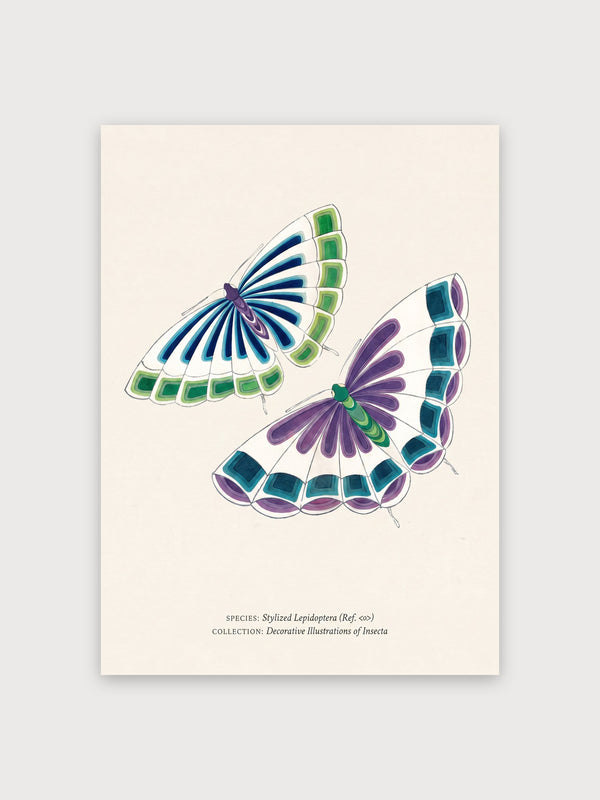 Stylized Lepidoptera Butterflies - Digital Download