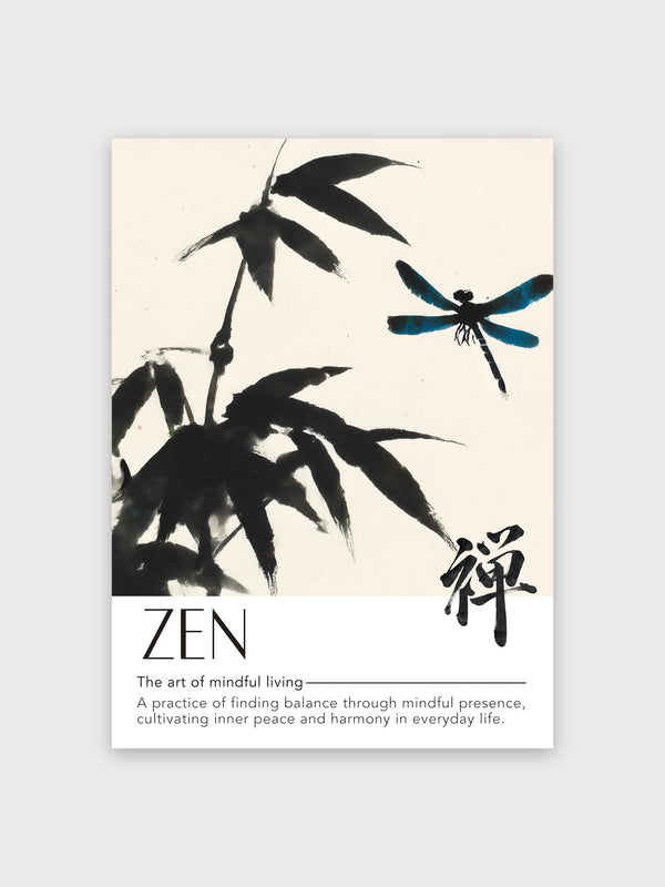 Zen Dragonfly Mindful Living - Digital Download