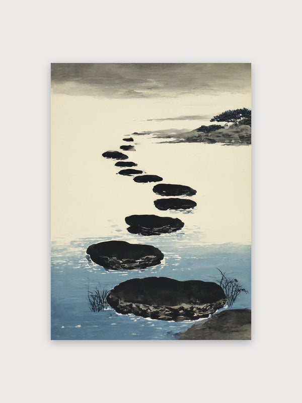 Stepping Stones Coastal Landscape - Digital Download