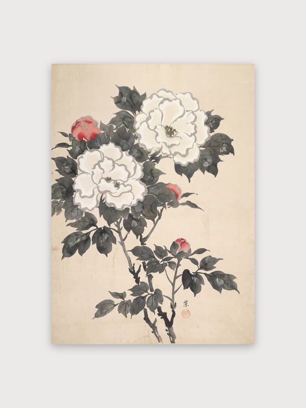 Japanese Botanical Rose Study - Digital Download
