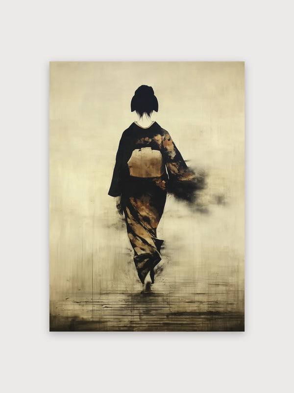 Showa Geisha Silhouette Reflection - Digital Download