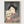 Geisha Noh Mask Art Print poster in oak frame
