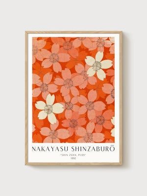 Nakayasu Shinzaburo Cherry Blossom Art Print poster in oak frame