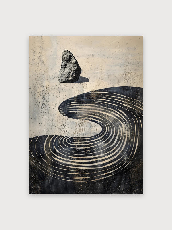 Minimal Rock Wave Abstract - Digital Download